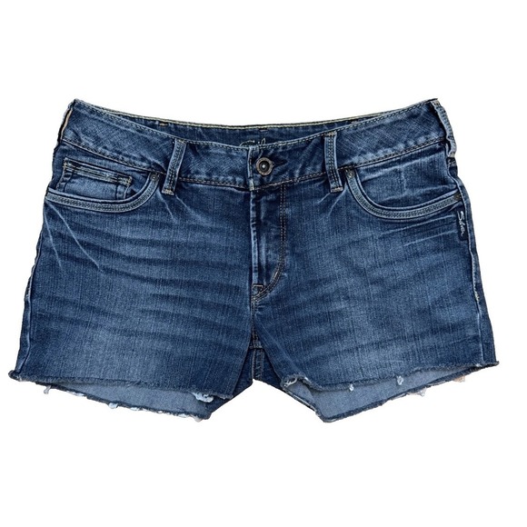 Silver Jeans Co. Pants - Silver Jeans Suki Denim Shorts Women 28 Blue Mid Rise Cut Off Embroidered Pocket